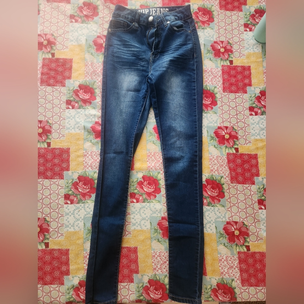 Dark blue skinny jeans